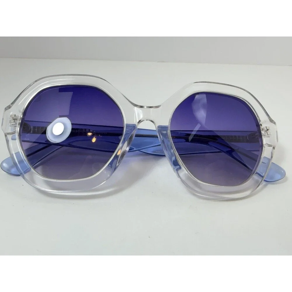 Vincent Chase VC S15126 Polarized Sunglasses Women's Clear Blue Frame Purple